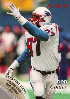 Ben Coates New England Patriots 1996 Fleer NFL #83